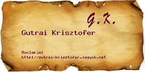 Gutrai Krisztofer névjegykártya