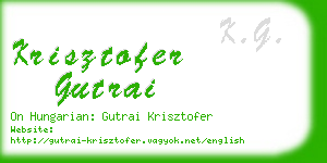 krisztofer gutrai business card